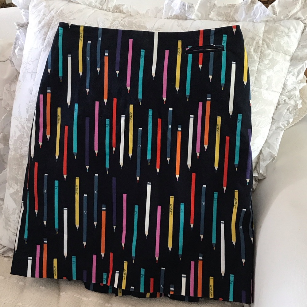 Anthropologie Multicolor Pencil Pattern Skirt